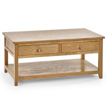 Macon Wooden Coffee Table With 2 Drawers In Oak