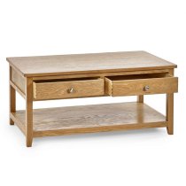 Macon Wooden Coffee Table With 2 Drawers In Oak