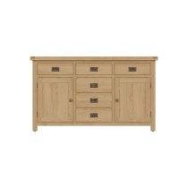 Concan Wooden Sideboard With 2 Doors 6 Drawers In Oak