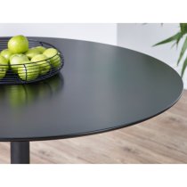 Nephi Wooden Dining Table Round Large In Black