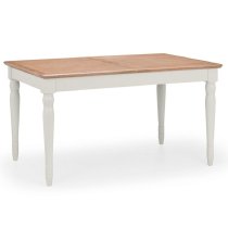 Pacos Wooden Extending Dining Table With Light Grey Legs In Oak