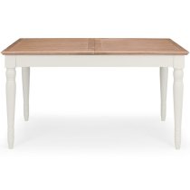 Pacos Wooden Extending Dining Table With Light Grey Legs In Oak