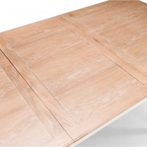 Pacos Wooden Extending Dining Table With Light Grey Legs In Oak