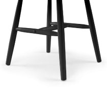 Marne Wooden Dining Chair With Curved Back In Black