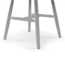 Marne Wooden Dining Chair With Curved Back In Grey