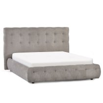 Orono Fabric Double Bed In Light Taupe