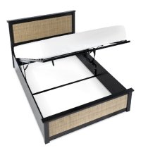 Pabla Wooden Storage Ottoman Double Bed In Black