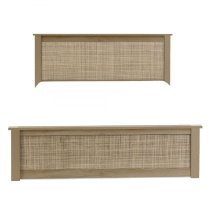 Pabla Wooden Storage Ottoman King Size Bed In Oak