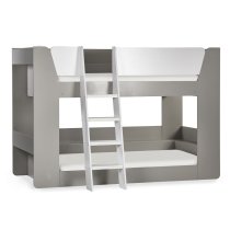 Pampa Wooden Children Bunk Bed In Taupe And White