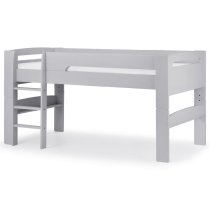 Paniz Wooden Mid Sleeper Children Bed In Dove Grey