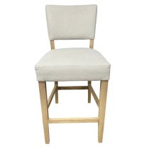 Celina Fabric Bar Stool With Wooden Frame In Natural