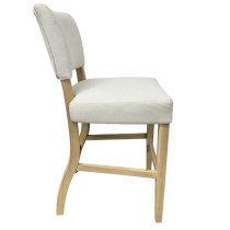 Celina Fabric Bar Stool With Wooden Frame In Natural