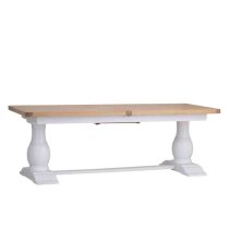 Celina Wooden Extending Dining Table Large In Oak And White