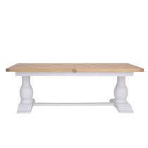 Celina Wooden Extending Dining Table Large In Oak And White