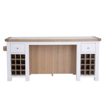 Celina Wooden Kitchen Island Large In Oak And White