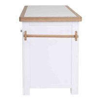 Celina Wooden Kitchen Island Large In Oak And White