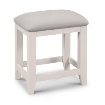 Raisie Wooden Dressing Stool With Fabric Seat In Grey