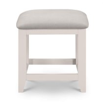 Raisie Wooden Dressing Stool With Fabric Seat In Grey