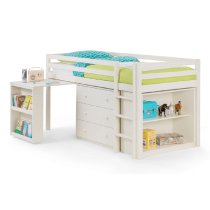 Rayon Wooden Sleep Station Bunk Bed In Stone White