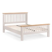 Raisie Wooden Double Bed In Oak And Grey