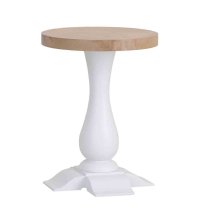 Celina Wooden Bar Table Round In Oak And White