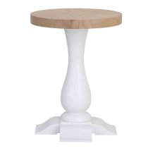 Celina Wooden Bar Table Round In Oak And White