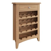 Gilford Wooden Wine Cabinet With 1 Drawer In Light Oak