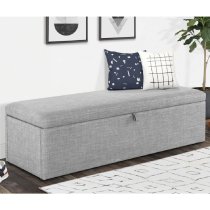 Sadzi Fabric Blanket Box In Light Grey