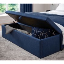 Sadzi Fabric Blanket Box In Blue