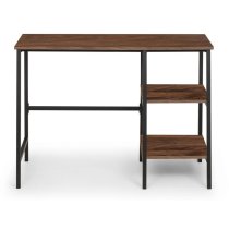 Tacita Wooden Laptop Desk With 2 Shelves In Walnut