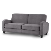 Varali Fabric 3 Seater Sofa With Black Legs In Dusk Grey