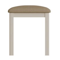 Rosemont Wooden Dressing Stool With Fabric Seat In Dove Grey