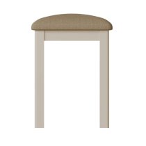 Rosemont Wooden Dressing Stool With Fabric Seat In Dove Grey