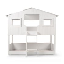 Waco Wooden Tree House Children Bunk Bed In White