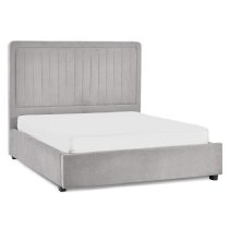 Sandy Fabric Double Bed With 1 Drawer In Grey