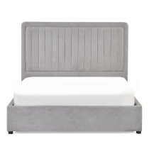 Sandy Fabric Double Bed With 1 Drawer In Grey