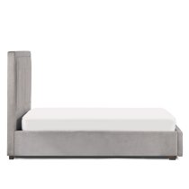 Sandy Fabric Double Bed With 1 Drawer In Grey