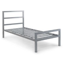 Sarnia Metal Single Bed In Silver