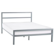 Sarnia Metal Double Bed In Silver