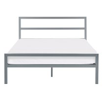 Sarnia Metal Double Bed In Silver