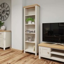 Rosemont Wooden Bookcase With 5 Shelves In Dove Grey