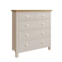 Rosemont Wooden Chest Of 5 Drawers In Dove Grey