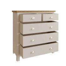 Rosemont Wooden Chest Of 5 Drawers In Dove Grey