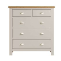 Rosemont Wooden Chest Of 5 Drawers In Dove Grey