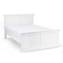 Calida Wooden Double Bed In White