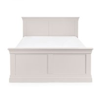 Calida Wooden Double Bed In Light Grey