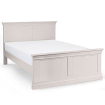 Calida Wooden Double Bed In Light Grey