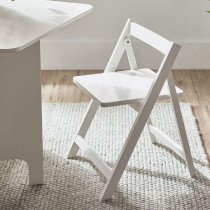 Gutersloh Wooden Gateleg Dining Table With 2 Chairs In White