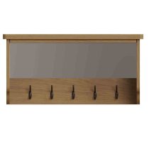 Rosemont Wooden Hallway Bench Coat Rack In Rustic Oak