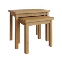 Rosemont Wooden Nest Of 2 Tables In Rustic Oak